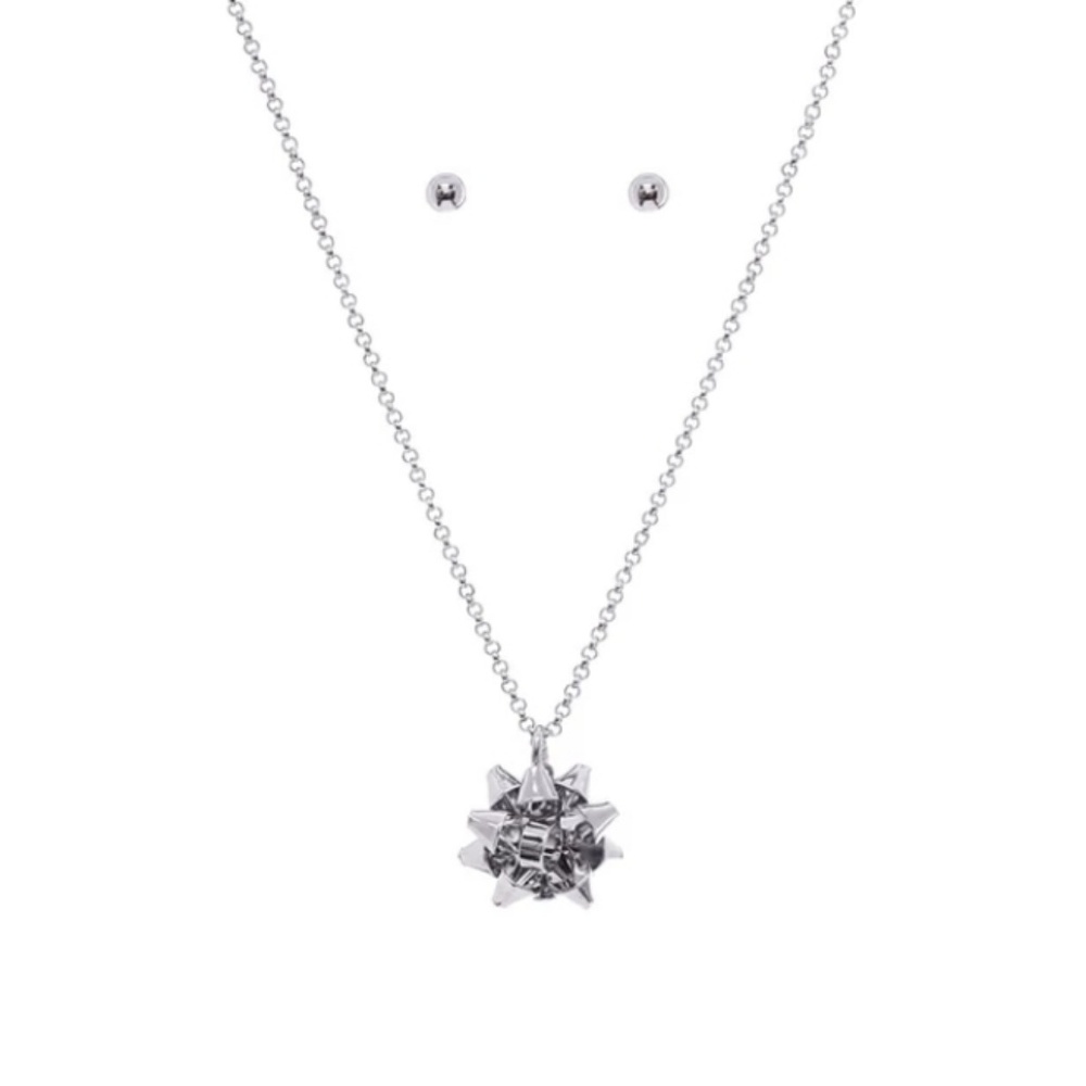Bow Necklace & Earring Set